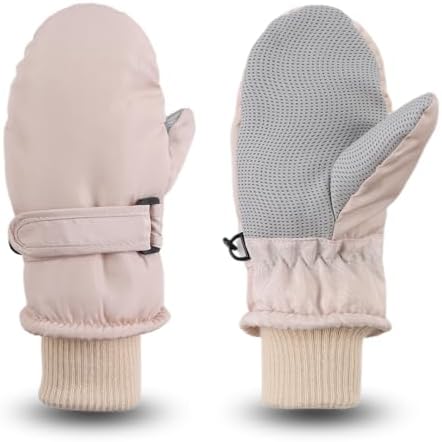 JANGANNSA Winter Toddler Mittens Boys Girls Snow Mitten Fleece Warm Kids Gloves Cold Weather