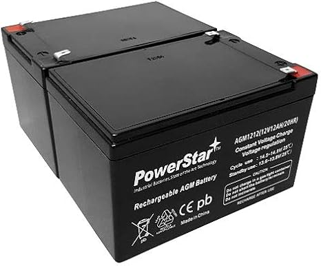 PowerStar12 Volt 12AH Scooter Battery X2