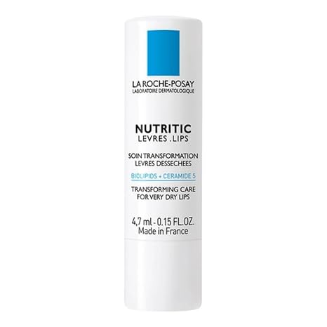 La Roche-Posay Nutritic Lip Balm for Very Dry Lips with Shea Butter, 0.15oz | Lip moisturizer soothes and repairs chapped lips with shea butter & ceramides. Daily care for very dry lips.