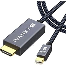 IVANKY 4K Mini DisplayPort to HDMI Cable 10FT, 4K@30Hz Thunderbolt to HDMI Cable, [Alum Shell/Braided/Optimal Chip], Mini DP to HDMI for MacBook Air/Pro, Surface Pro/Dock, Monitor, Projector -10FT