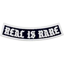 Real is Rare Patch Embroidered Biker Applique Iron On Sew On Emblem
