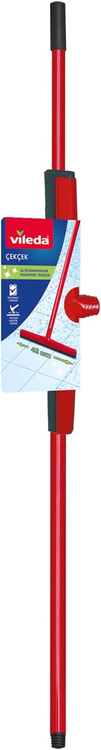 Vileda Çek Çek, Yer Sileceği 130 cm Kırmızı