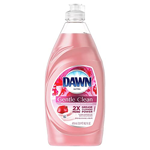 Dawn Ultra Gentle Clean 2x Grease Cleaning Power Dish washing Liquid, Pomegranate Rosewater Scent 16.2 oz