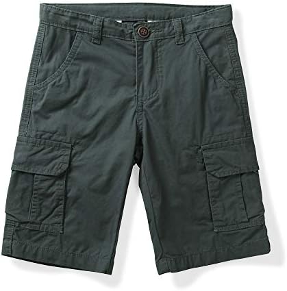 Mesinsefra Boys Lightweight Casual Adjustable Waist Multi Pocket Cargo Shorts