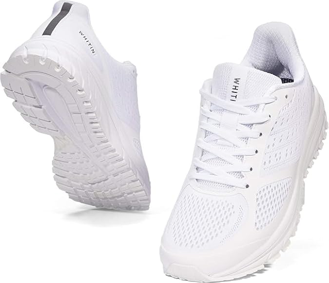 Joomra Whitin Men's Supportive Running Shoes Cushioned Athletic Sneakers | Durable Rubber Outsole, Lace-up fit, Removable Insole, Reliable Traction for Jogging, Walking, Gym, Workouts, Training