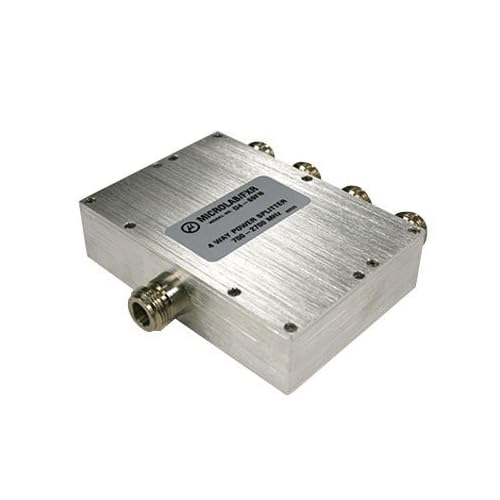 MicroLabRF Industries - D4-69FN - Dx-69 Series, Wilkinson Splitter, 4-Way, 694 to 2700 MHz, 10W, 50 Ohm, 6 dB Loss,