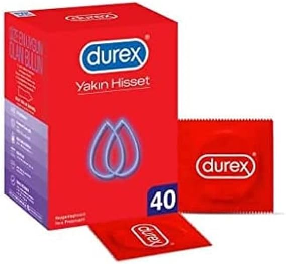 Durex Yakın Hisset Kayganlaştırıcılı İnce Prezervatif 40’lı Ekonomik Avantaj Paket