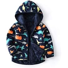 Feidoog Toddler Fleece Jacket Baby Boys Girls Hooded Zipper Long Sleeve Thick Warm Outerwear