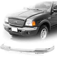 CarPartsDepot Front Chrome Steel Bumper Face Bar Compatible With Ford Ranger 4WD Extended Standard Cab Pickup Stripped Chassis 2001-2005 XLT FX4 1L5Z17757CA FO1002368