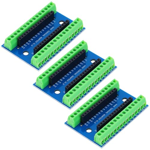 3pcs Nano V3.0 Controller Terminal Adapter Expansion Board Nano IO Shield V1.O Simple Extension Board for Arduino Nano V3.0 ATmega328P