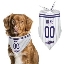 Chicago Dog Bandana Pet Gear Pet Apparel Select Any Name Any Number Gifts for Dogs Cats