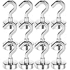 Magnetic Hooks Heavy Duty, 80 lbs Strong Hooks for Hanging, Magnet with Hook for Cruise, Grill, Fridge, Pack of 12, Silver