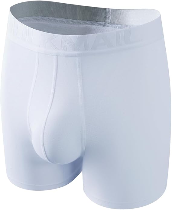 JOCKMAIL Mens Boxer Shorts Modal Soft Mens Underwear with Dual Pouch Trunks and Fly Micro-Separate Pouches