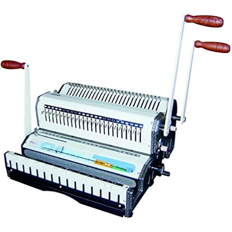 Akiles AWMD Model DuoMac-321WireMac Duo All-in-One Wire Punch and Binding Equipment, Punches and Closes Both 3:1 and 2:1 Pitch Wires, 20 Sheets Single Punching Capacity 20 lbs Paper