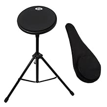 Paititi 8 inch Practice Drum Pad with Adjustable Stand & Carrying Bag (Black)