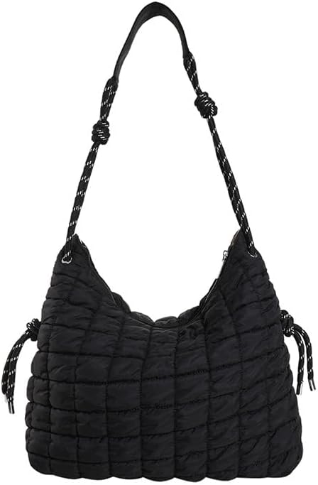2026 Trendy Quilted Tote Bag for Women Lightweight Puffer Knot Shoulder Bag Padding Hobo Handbags Large Crossbody Bag