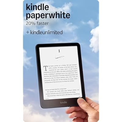 Amazon Kindle Paperwhite 16GB (newest model) 20% faster, with new 7" glare-free display and weeks of battery life Black + 3 Months of Kindle Unlimited (with auto-renewal)