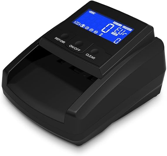 V65 Portable Counterfeit Bill Detector for USD, EUR, GBP, COP, Pen, 5 Detection Features (UV, IR, MG, IR, Paper Quality & Size)