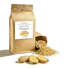 Freeze Dried Ginger - Gingers Flakes, Substitute for Fresh Ginger, Dried Gingers Root, Non-GMO, Gluten Free (1 bag Freeze-dried ginger)