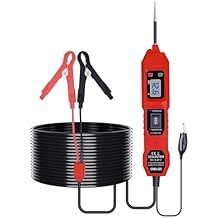 Automotive Circuit Tester With 17.7 In/45 Cm Cable, Electrical System Diagnostic Tool, Lcd, 6-24V Dc, Component Activation, Circuit Continuity Test, Overload Protection