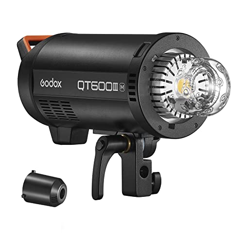 GODOX QT600IIIM Studio Strobe Flash Light, 600Ws HSS Professional Photography Studio Lights, 2.4G Wireless X System, 0.01-0.9s Recycling, Bowens Mount, for Shooting Advertisements, Dynamics,Portraits