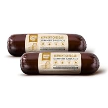 Farmers Market, Gluten Free, Keto, Paleo, Low Sodium, Low Sugar, Summer Sausage Gift Set, 12oz 2-Pack, Vermont Cheddar
