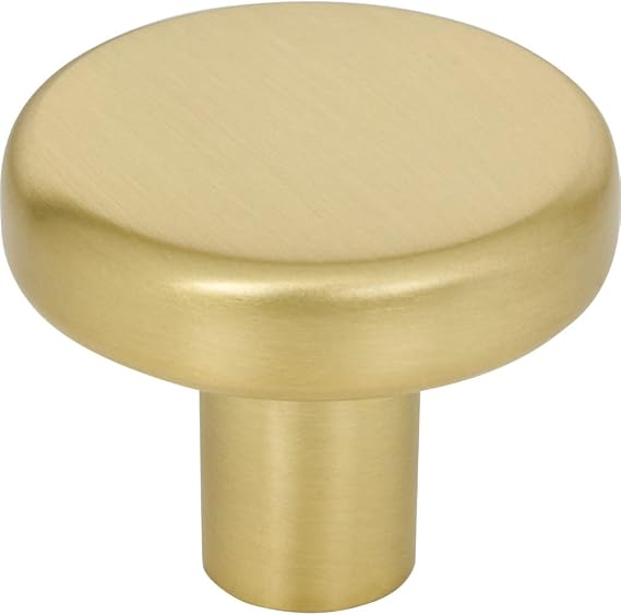 Elements Gibson 1-1/4" Diameter Mushroom Knob, Brushed Gold
