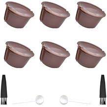 Reusable Coffee Pods, 6 Pieces, for Dolce Gusto, Brown