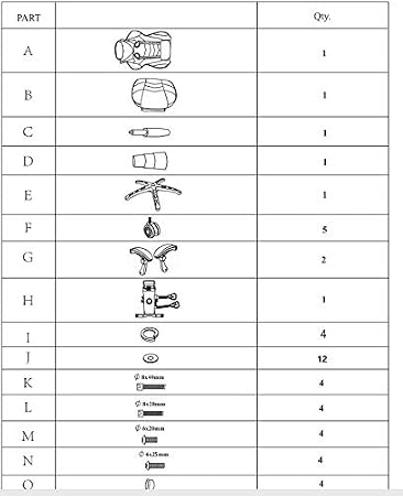 Replacement Gaming Chair Parts (Not Sold Separately)