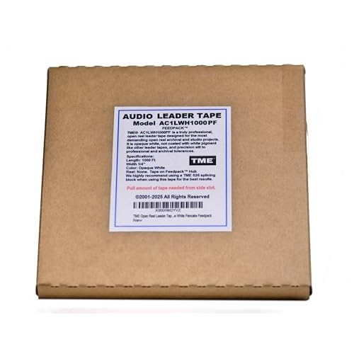 Leader Tape, Open Reel Audio, 14 Inch x 1000 FT, Opaque White, Pancake Feedpack by TME