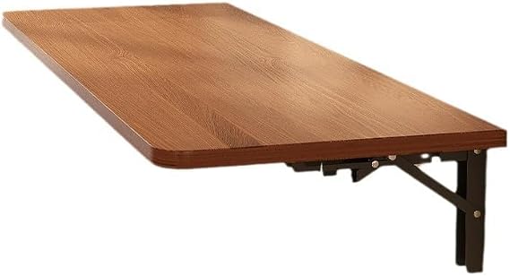 Wall Mounted Folding Table, Wall Desk, Folding Wooden, Wall Desk, Balcony, Folding Table, Children's Folding Learning Table, Super Space Saving, Load Capacity, Waterproof, Stain Resistant, Width 15.7 - 47.2 inches 40 - 120 cm, Depth 9.4 x 15.7 inches 24 x 40 cm, Wall Mounted Folding Desk for Kitchen and Dining Table