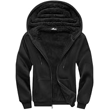 SCODI Hoodies for Men Heavyweight Fleece Sweatshirt - Full Zip Up Thick Sherpa Lined Hooded Sweatshirts