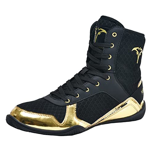 Mens Boxing Shoes High Top Wrestling Bodybuilding Footwear Breathable Fashion Kickboxing Sneakers Lightweight Fitness Shoes