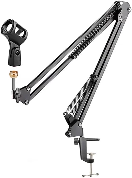 Adjustable Desk Microphone Boom Arm Stand | Mic Arm, Boom Arm, Microphone Arm & Desktop Mic Stand