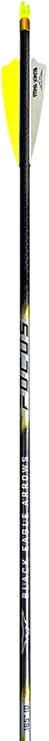 Black Eagle Focus Fletched Arrows, 15/64" Micro-Diameter, 2.5" Shield Cut, 6 Pack, 250 Spine .001" Straightness