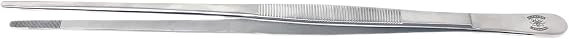 Stainless Steel General Application Lab Forceps with Straight Broad Strong Tips (12 in. (300 mm))