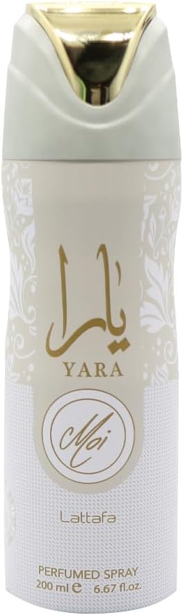 Lattafa Yara Moi Floral, Fruity, Sweet, Woody Perfumed Deodorant Spray for Unisex, 6.67 Ounce / 200 ml