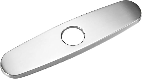 Hole Cover Deck Plate Escutcheon for Bathroom or Kitchen Sink Faucet Single Hole Mixer Tap 10 Inch Stainless Steel Brushed Nickel WF-4102SN