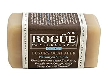 Handmade Goat Milk Soap-BOGUE No.10 Luxury "Walking on Sunshine" Blend with Eucalyptus, Orange, Clove, Frankincense, Ylang Ylang & Patchouli