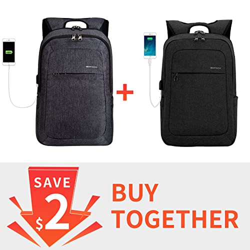 15.617 Inch Laptop Backpack, Anti Theft Business Travel Laptop Backpack With USB Charging Port, Waterproof Slim Laptop Backpack for MenWomen, Durable College School Computer Bag for Laptop an