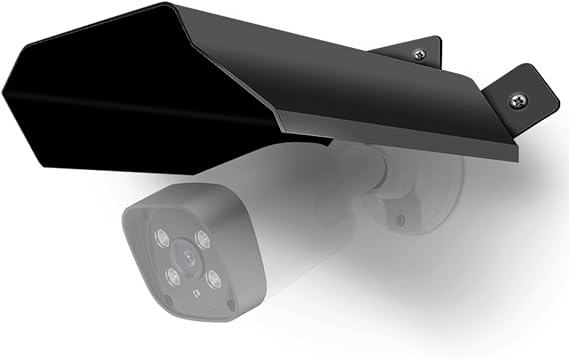 Universal Metal Sun Rain Shade Security Camera Cover Shield | Protective Roof for Outdoor/Indoor Security Cameras, Metal Case for Dome/Bullet Cam