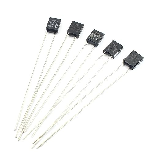5 Pcs for Aupo Thermal Fuse Cutoff 1A 2A 3A 5A 250V,84 102 115 125 130 135 145 150 C Degree LED Fuses Temperature Switches Control 5A 130C