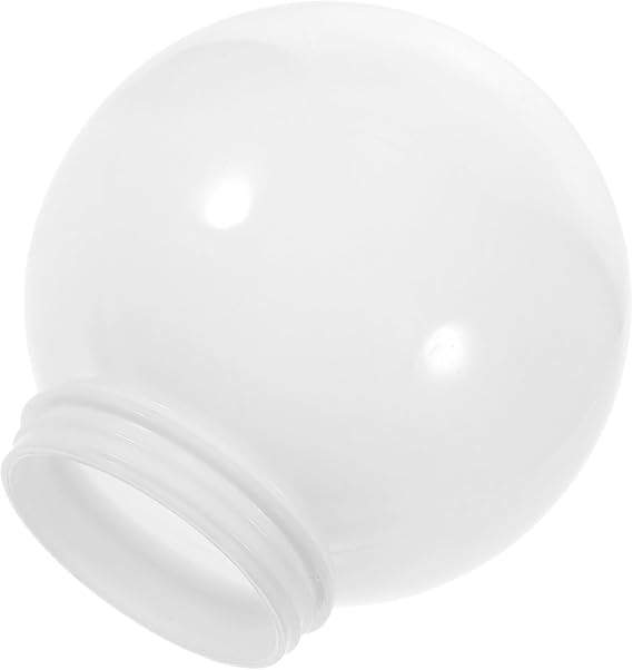 LIFKOME Globe Lampshade Replacement Acrylic Ball Lamp Shade for Wall Lamp Post Shade Outdoor Spherical Light Cover Decorative Diffuse Lighting for Bedroom Living Room Porch