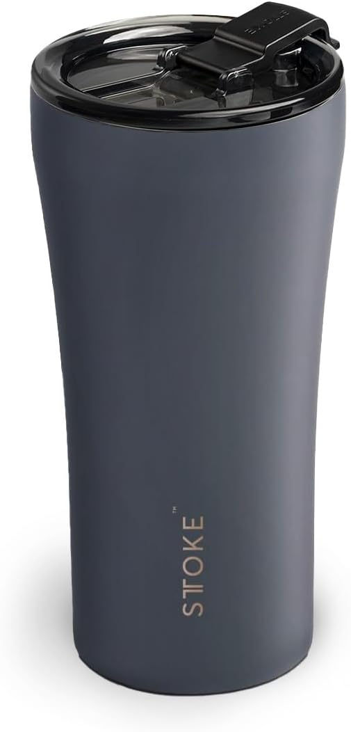 Sttoke Leakproof Ceramic Reusable Coffee Cup 16 Oz - Slated Grey