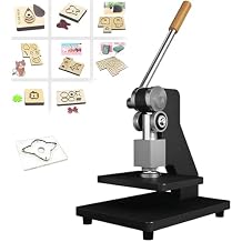 Manual Die-Cutting Press,1-ton Pressure Stamping Press,die Cutting Machine,for Leather Die Cutter,Punching,Embossing,Other Pressing Work (Black Square Pressure Plate)