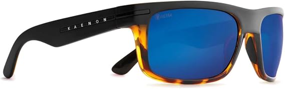 Kaenon Uni Burnet Sunglasses - Matte Black Tortoise | Ultra Pacific Blue