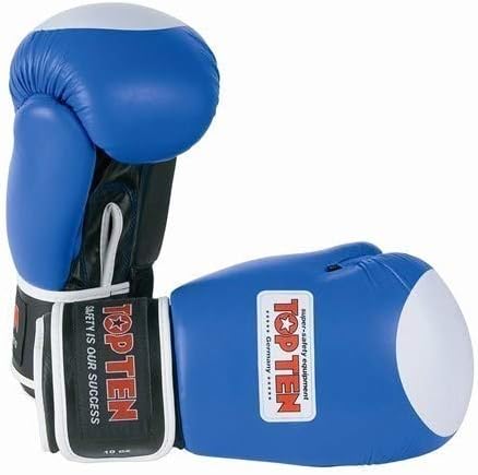Top Ten W.A.K.O Approved Blue Boxing Gloves - 10oz