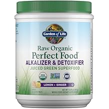 Garden of Life Raw Organic Perfect Food Alkalizer and Detoxifier, Lemon Ginger Flavored Superfood Powder Supplement, 30 Servings