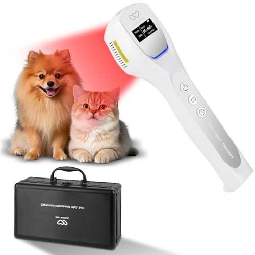 Cold Laser Therapy Device for Pets, 650nm Red &850nm Infrared LED Light Therapy, 3 Modes SkinMuscleJoint, Built-in Premium Battery, Aluminum Aviation Carry Case, Home Pet Wellness Support