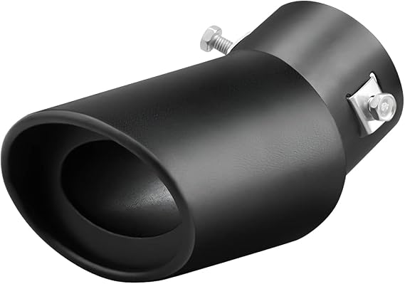 Moly Magnolia 2.5 x 3.3 Inch Stainless Exhaust Tip, Style B, Black